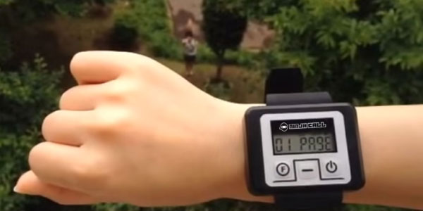 Waiters can notice the call anytime, anywhere with a wristwatch-type receiver.
